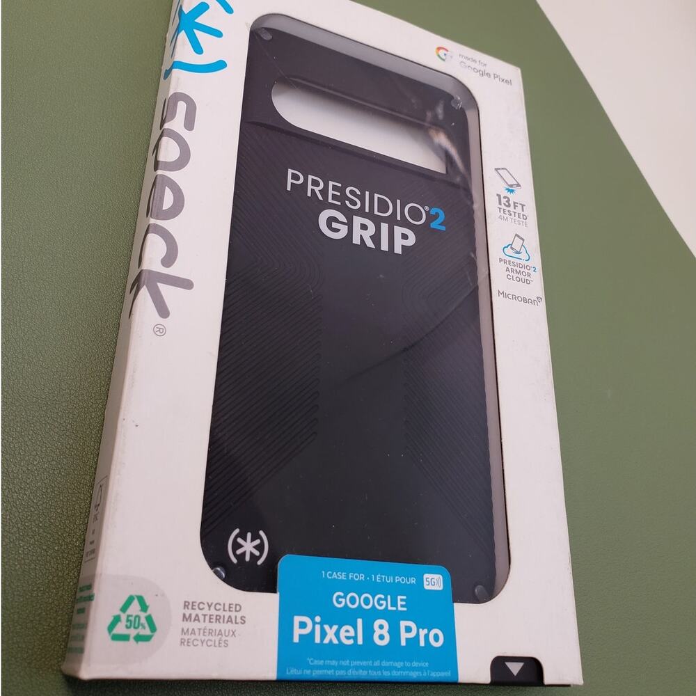 Speck Presidio2 Grip Case for Google Pixel 8 Pro - Drop Protection - Black